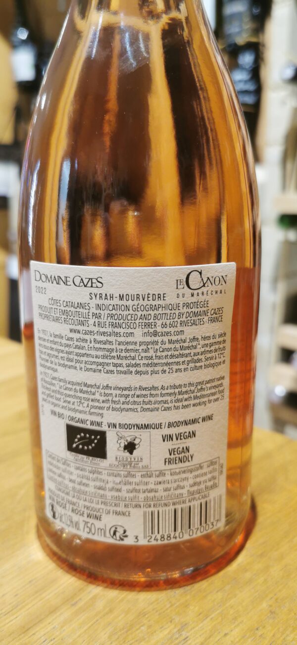 Domaine Cazes Le Canon du Maréchal (Joffre) rosé BIO – Image 2